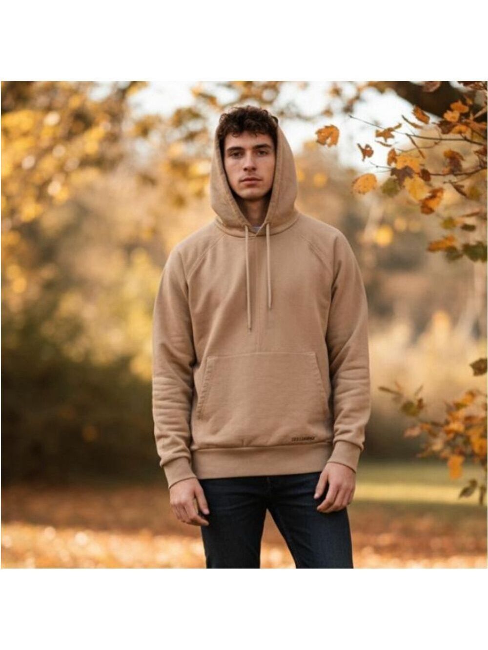 COLLUSION Cotton blend Mustard Yellow Brown sweatshirt hoodie Sz 12 US